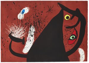 Joan Miró, Feuersteinschlägerin, 1973, Radierung, Aquatinta und Carborundum © Successió Miró / VG Bild-Kunst, Bonn 2020