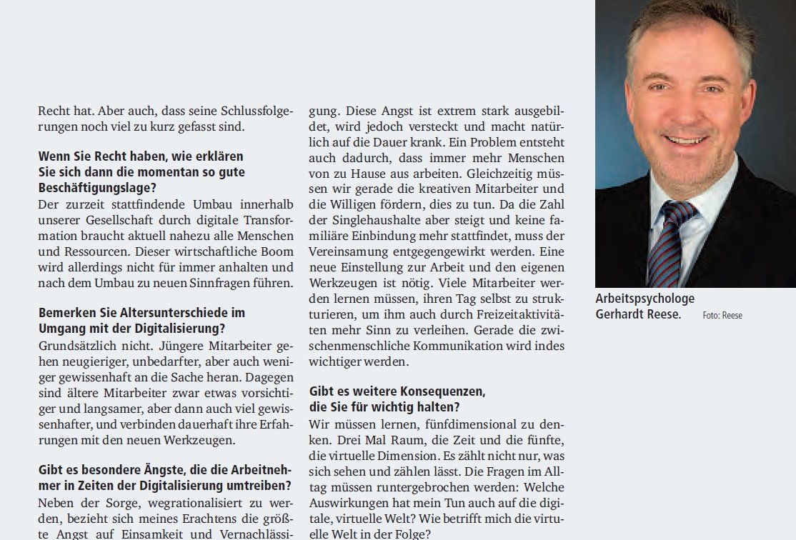 IHK-Dortmund Ruhr Wirtschaft Peter Wille im Interview mit Gerhardt Reese