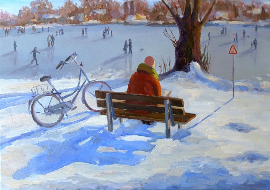 "Wintertag am Aasee" von Olga-Maria Klassen/ Kulturbahnhof Hiltrup