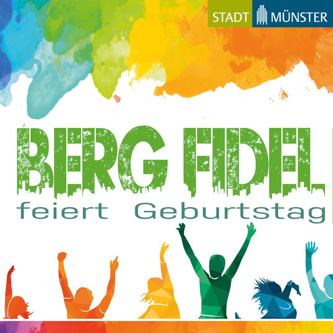 Am Samstag kann Berg Fidel seinen runden Geburtstag nachfeiern. Dann heißt es „Berg Fidel 50 + 1“./Stadt Münster.