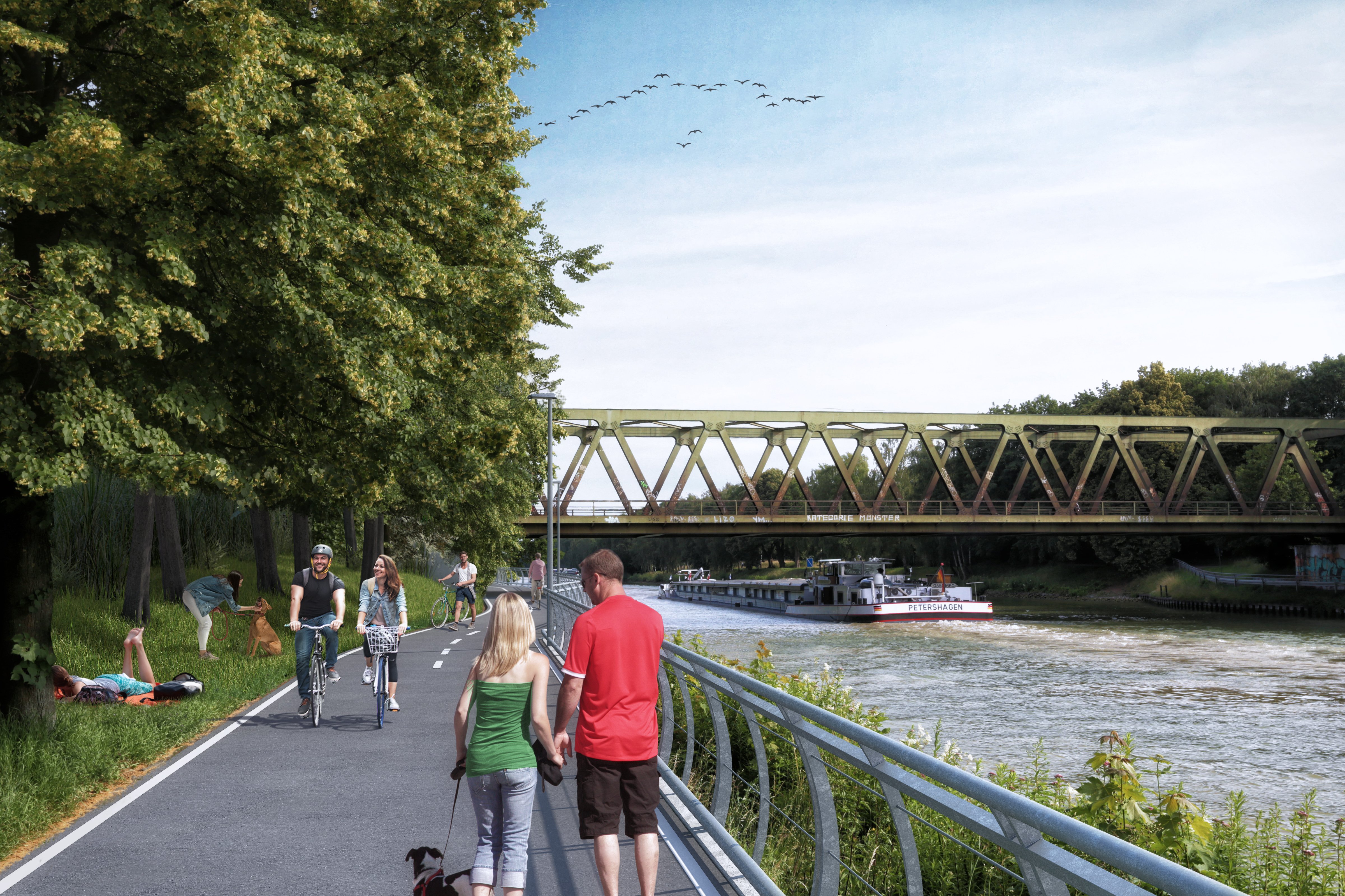 Kanalpromenade Planung / Stadt Münster